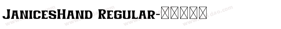 JanicesHand Regular字体转换
